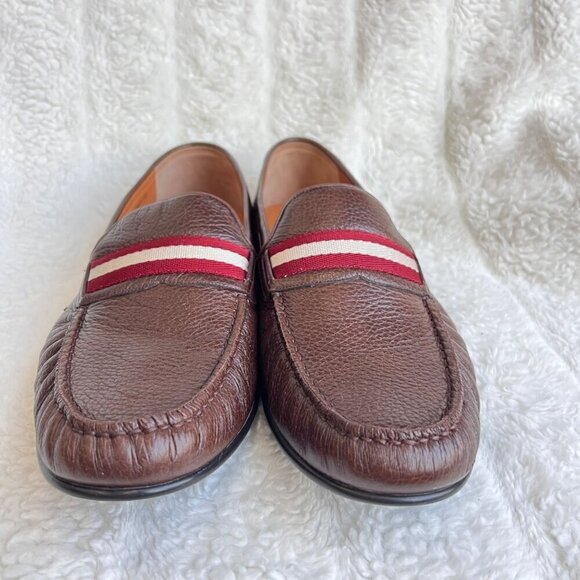 Bally Men’s Crockett leather loafers,dark brown, Size 13D main image 8